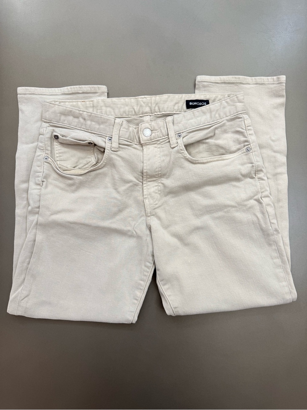 Bonobos Cream Straight-Leg Pants - Size 32 / 28